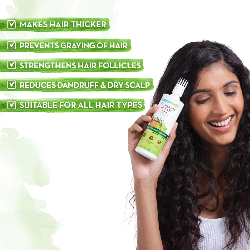 BhringAmla Hair Oil with Bhringraj and Amla for Intense Hair Treatment, 250 ml-3.webp